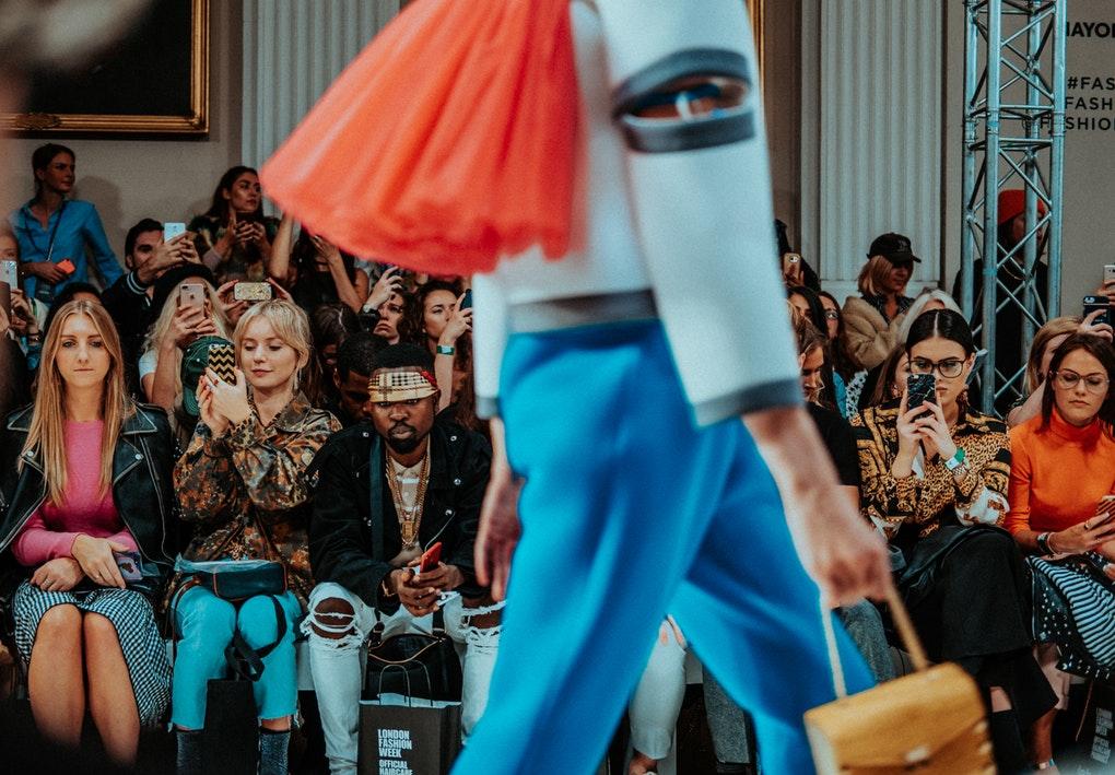 A fashion show at Galeries Lafayette